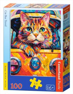 Puzzle 100 piese Cat Bus Travel 111275 Castorland