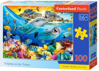 Puzzle 100 piese Dolphins in the Tropics - Castorland 111169