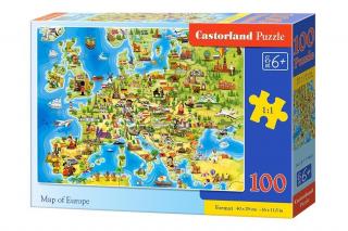 Puzzle 100 piese Harta Europei 111060
