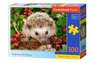 Puzzle 100 piese Hedgehog with Berries 111145