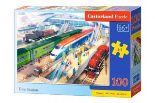 Puzzle 100 piese Train Station Castorland 111190