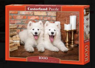 Puzzle 1000 piese Samoyed Puppies Say Hello Castorland 105137