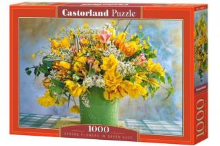 Puzzle 1000 piese Spring Flowers in Green Vase 104567