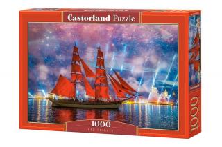 Puzzle 1000 piese Vas cu Vele Rosii 104482