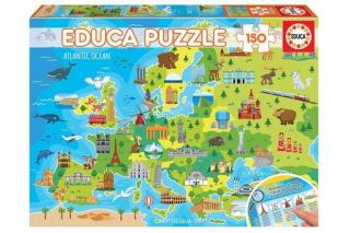 Puzzle 150 piese Map of Europe 18607