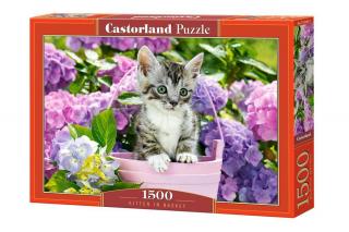 Puzzle 1500 piese Kitten in Basket Castorland 152001