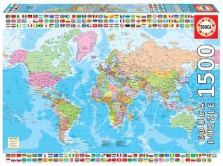 Puzzle 1500 piese Political Worldmap 18500