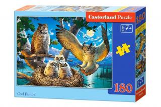 Puzzle 180 piese Familie de Bufnite 18437