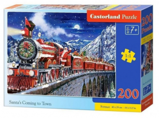 Puzzle 200 piese Santas Coming to Town 222254 Castorland