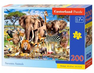 Puzzle 200 piese Savanna Animals - Castorland 222155