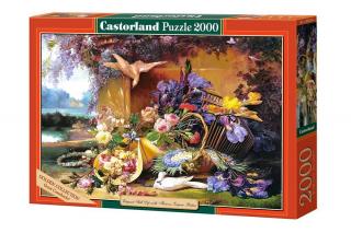 Puzzle 2000 piese Elegant Still Life with Flowers, Eugene Bidau 200276 Castorland