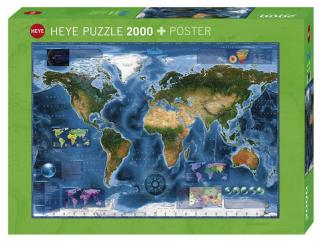 Puzzle 2000 piese Satellite Map Heye 29797