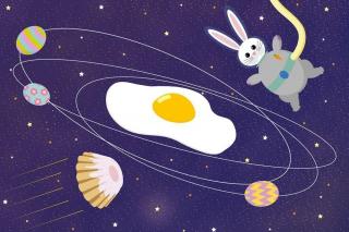 Puzzle 24 piese carte postala Have a Cosmic Easter 900633 Castorland