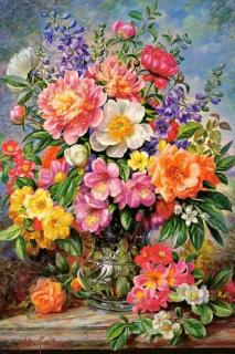 Puzzle 24 piese carte postala June Flowers in Radiance 900602 Castorland