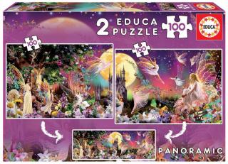 Puzzle 2x100 piese Fairy Triptych Educa 19291