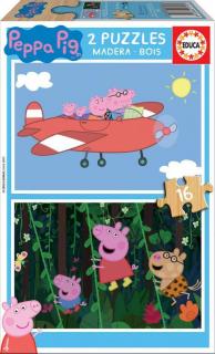Puzzle 2x16 Piese Peppa Pig EDUCA 17157