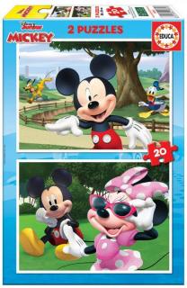 Puzzle 2x20 piese Mickey  Friends 18884 EDUCA