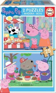 Puzzle 2x25 Piese Peppa Pig EDUCA 18078