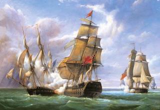 Puzzle 3000 piese Combat between the French and English Vessels 300037