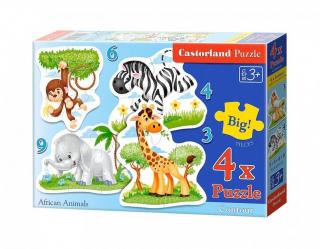 Puzzle 4 in 1 (3+4+6+9 piese) African Animals 5017