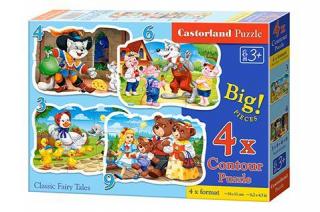 Puzzle 4 in 1 (3+4+6+9 piese) Povesti Clasice 5086
