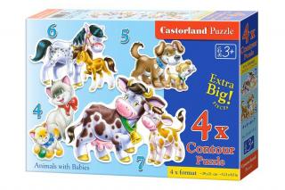 Puzzle 4 in 1 (4+5+6+7 piese) Animal Babies 4218