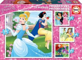 Puzzle 4 in 1 Disney Princess 17166
