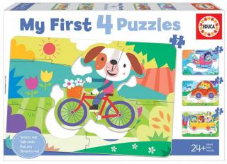 Puzzle 4 in 1 piese My Vehicles Educa 18898