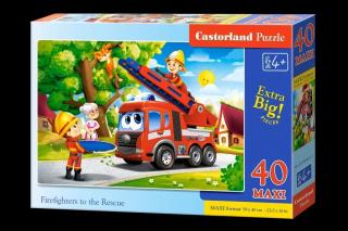 Puzzle 40 piese Maxi Firefighters to the Rescue 040407 Castorland