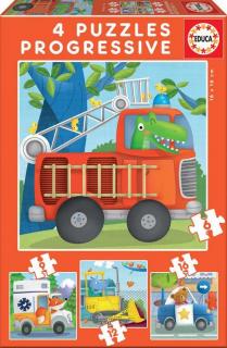 Puzzle 4x 6-16 piese Progressive Rescue Patrol 17144