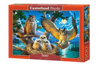 Puzzle 500 piese Familie de Bufnite 53322