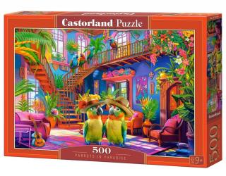 Puzzle 500 piese Parrots in Paradise 053995 Castorland