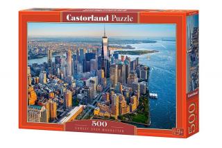 Puzzle 500 piese Sunset Over Manhattan 53674 Castorland