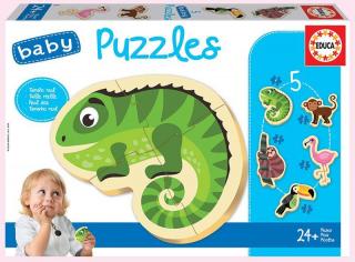 Puzzle 5x 2-5 piese Tropical Animals 18587