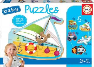 Puzzle 5x 2-5 piese Vehicles II 18059