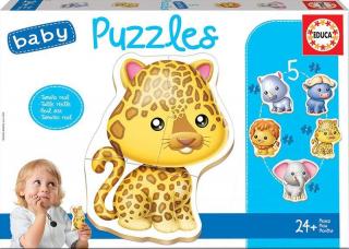Puzzle 5x 3-5 piese Baby Wild Animals 14197