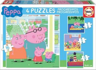 Puzzle 6-9-12-16 piese Peppa Pig Educa 15918