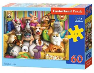Puzzle 60 piese Playful Pet 66254 Castorland