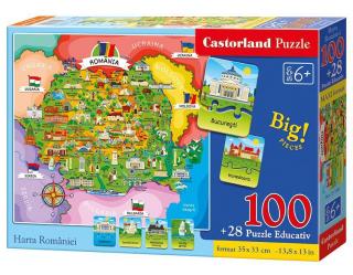 Puzzle educativ Harta Romaniei E166