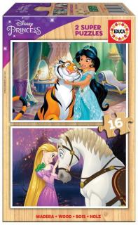 Puzzle lemn 2x16 piese Disney Princess 18875 EDUCA