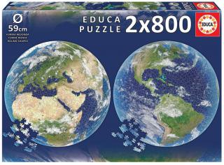 Puzzle rotund 2x800 piese Terra Educa 19039