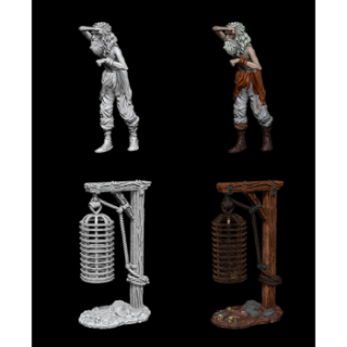 WizKids Deep Cuts Unpainted Miniatures - Hanging Cage