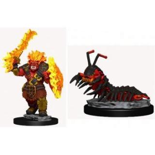 WizKids Wardlings Painted Miniatures: Fire Orc  Fire Centipede