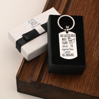 Breloc Auto Personalizat - Nu Accelera