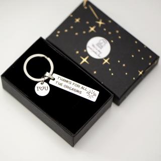 Breloc Personalizat cu Mesaj Amuzant din Inox