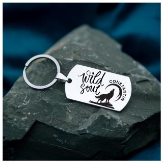 Breloc Personalizat Cu Nume si Mesaj  - Wild Soul