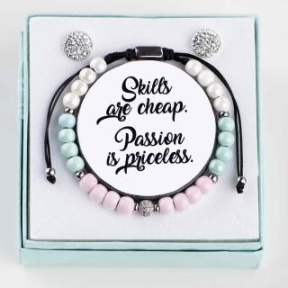 Charming - Set Cadou Bratara din Portelan si Cercei din Argint - Dama
