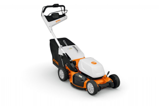 Masina de tuns iarba STIHL RMA 756 V fara fir latime de taiere 54 cm tractiune Vario inaltime reglabila cos colector 80L indicator nivel umplere sistem AP fara acumulator si incarcator