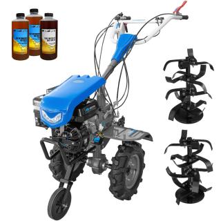 Motocultor DKD 950 G motor 7 CP benzina 2+1 viteze latime lucru 95 cm freze roti cauciuc 4.00x8  capota cu far LED 3l ulei