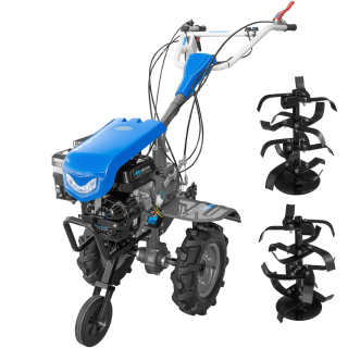 Motocultor DKD 950 G motor 7 CP benzina 2+1 viteze latime lucru 95 cm freze roti cauciuc 4.00x8" capota cu far LED